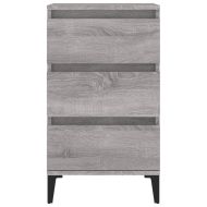 Нощно шкафче, сив сонома, 40x35x70 см, инженерно дърво
