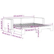 Канапе с изтеглящо разтегателно легло таупе 80x200 см плат