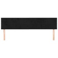 Горни табли за легло, 2 бр, черни, 90x5x78/88 см, кадифе