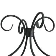 Рамка за легло с балдахин, черна, метал, 120x200 cм