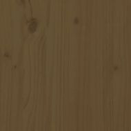 Конзолна маса, меденокафява, 110x40x74 см, борово дърво масив