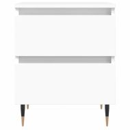 Нощно шкафче, бяло, 40x35x50 см, инженерно дърво