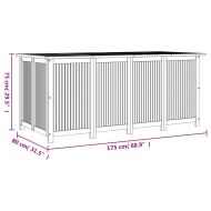 Градинска кутия за съхранение 175x80x75 см акациево дърво масив