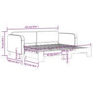 Канапе с изтеглящо разтегателно легло таупе 90x200 см плат