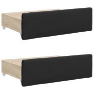 Канапе с изтеглящо легло и чекмеджета черно 90x200 см еко кожа