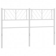 Метална табла за глава, бяла, 140 см