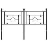 Метална табла за глава, черна, 140 см