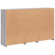 Сайдборд с LED светлини, сив сонома, 162x37x100 см