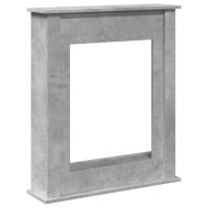 Облицовка за камина бетонно сив 75x20x87,5 см инженерно дърво