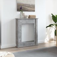 Облицовка за камина бетонно сив 75x20x87,5 см инженерно дърво