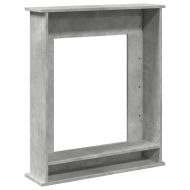 Облицовка за камина бетонно сив 75x20x87,5 см инженерно дърво