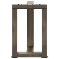 Крака за масичка за кафе, Т-образни, 2 бр., черни, 38x25x(42-43) см, стомана