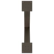 Крака за трапезна маса, X-образни, 2 бр., естествена стомана, 70 x (72-73) см, стомана