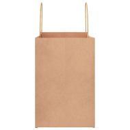 Хартиени торбички 50 бр с дръжки кафяви 26x17x25 см