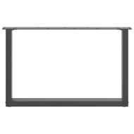 Крака за масичка за кафе, U-образни, 2 бр., антрацит, 60 x (42-43) см, стомана