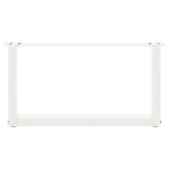 Крака за масичка за кафе, U-образни, 2 бр., бели, 60 x (30-31) см, стомана