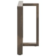 Крака за трапезна маса, Т-образни, 2 бр., черни, 90x35x(72-73) см, стомана