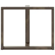 Крака за трапезна маса, Т-образни, 2 бр., черни, 100x35x(72-73) см, стомана