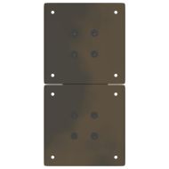 Крака за масичка за кафе, X-образни, 2 бр., естествена стомана, 28 x (42-43) см, стомана