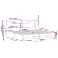 Метална рамка за легло, без матрак, кафяв дъб, 200x200 см