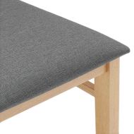 Трапезни столове с възглавници 2 бр масивна дървесина гума