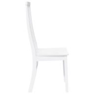 трапезни столове 2 бр. бяла масивна дървесина гума