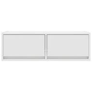 ТВ шкафове, 2 бр, бели, 80x31x25,5 см, инженерно дърво