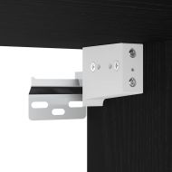 Нощно шкафче за стенен монтаж, черно, 38x34x40 см