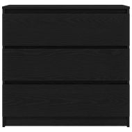 Сайдборд, Черен дъб, 80x35x76 см, инженерно дърво