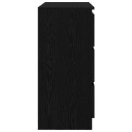 Сайдборд, Черен дъб, 80x35x76 см, инженерно дърво