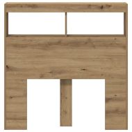 Табла шкаф с LED, Дъб артизан, 100x17x102 см
