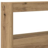 Табла шкаф с LED, Дъб артизан, 160x17x102 см