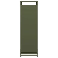 Стойка за дърва за огрев маслиненозелена 90x28x90 см