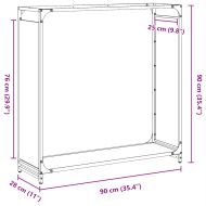 Стойка за дърва за огрев маслиненозелена 90x28x90 см