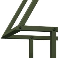 Стойка за дърва за огрев маслиненозелена 50x25x60 см