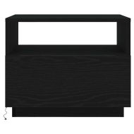 Маса за кафе с LED осветление, черен дъб, 50x49x40 см