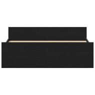 Рамка за легло без матрак Черен дъб 120x190 см инженерно дърво