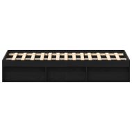 Рамка за легло без матрак Черен дъб Инженерна дървесина