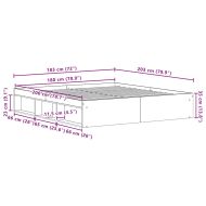 Рамка за легло без матрак Черен дъб Инженерна дървесина