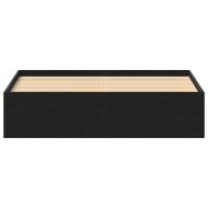 Рамка за легло без матрак Черен дъб Инженерна дървесина