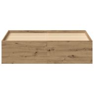 Рамка за легло без матрак дъб артизан 135x190см инженерно дърво