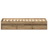 Рамка за легло без матрак дъб артизан 135x190см инженерно дърво