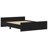 Рамка за легло без матрак Черен дъб 160x200 см инженерно дърво