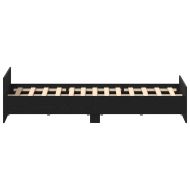 Рамка за легло без матрак Черен дъб 160x200 см инженерно дърво