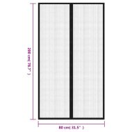 Магнитни завеси против насекоми за врата 2 бр черни 200x80 см