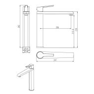 SCHÜTTE Смесител за мивка VITA, хром