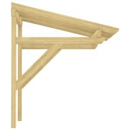 Навес за врата, 100x100x80 см, импрегниран бор масив