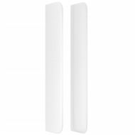 Горна табла с уши, бяла, 83x16x118/128 см, изкуствена кожа