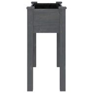 Саксия с вложка, сива, 71x37x76 см, масивна ела