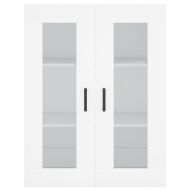 Стенни шкафове, 2 бр, бели, инженерно дърво